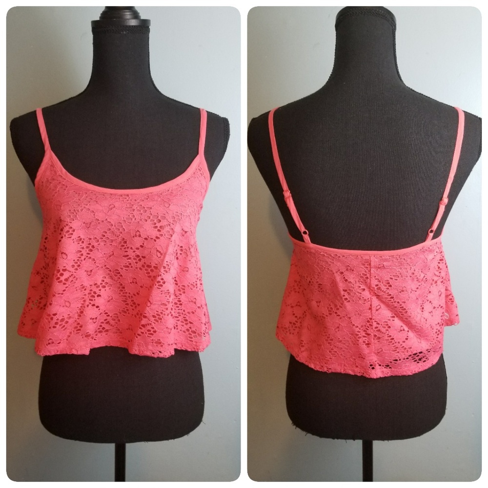 Floral Lace Crop Tank